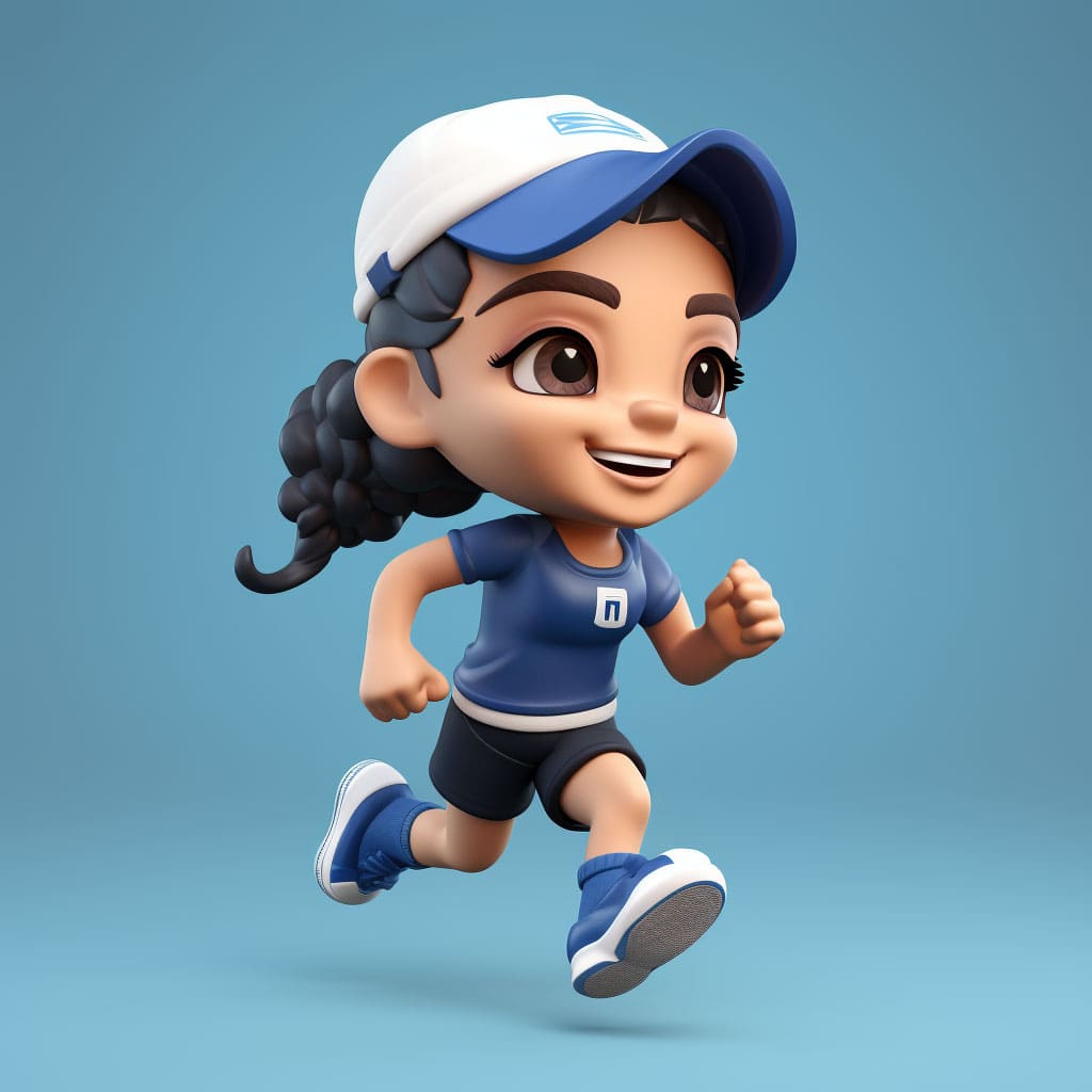 Tiny Cute Half Marathon Runner
