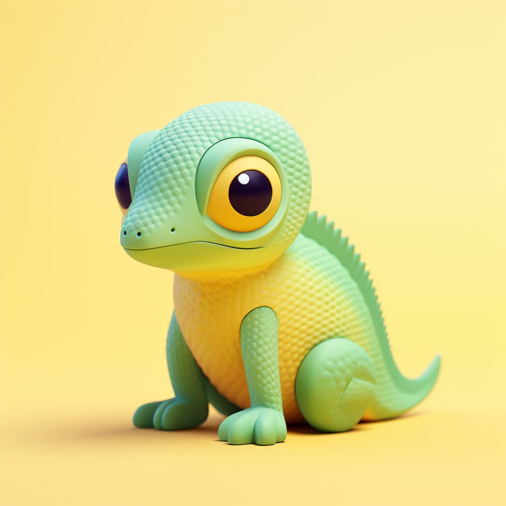 Tiny Cute Chameleon